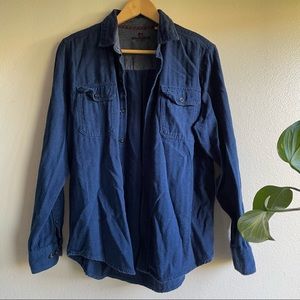 Woolrich Blue Button Down Cotton Flannel - Size M - Unisex